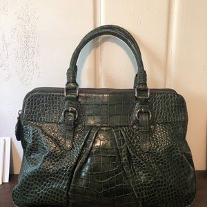 Antonio Melani Green Crocodile Handbag